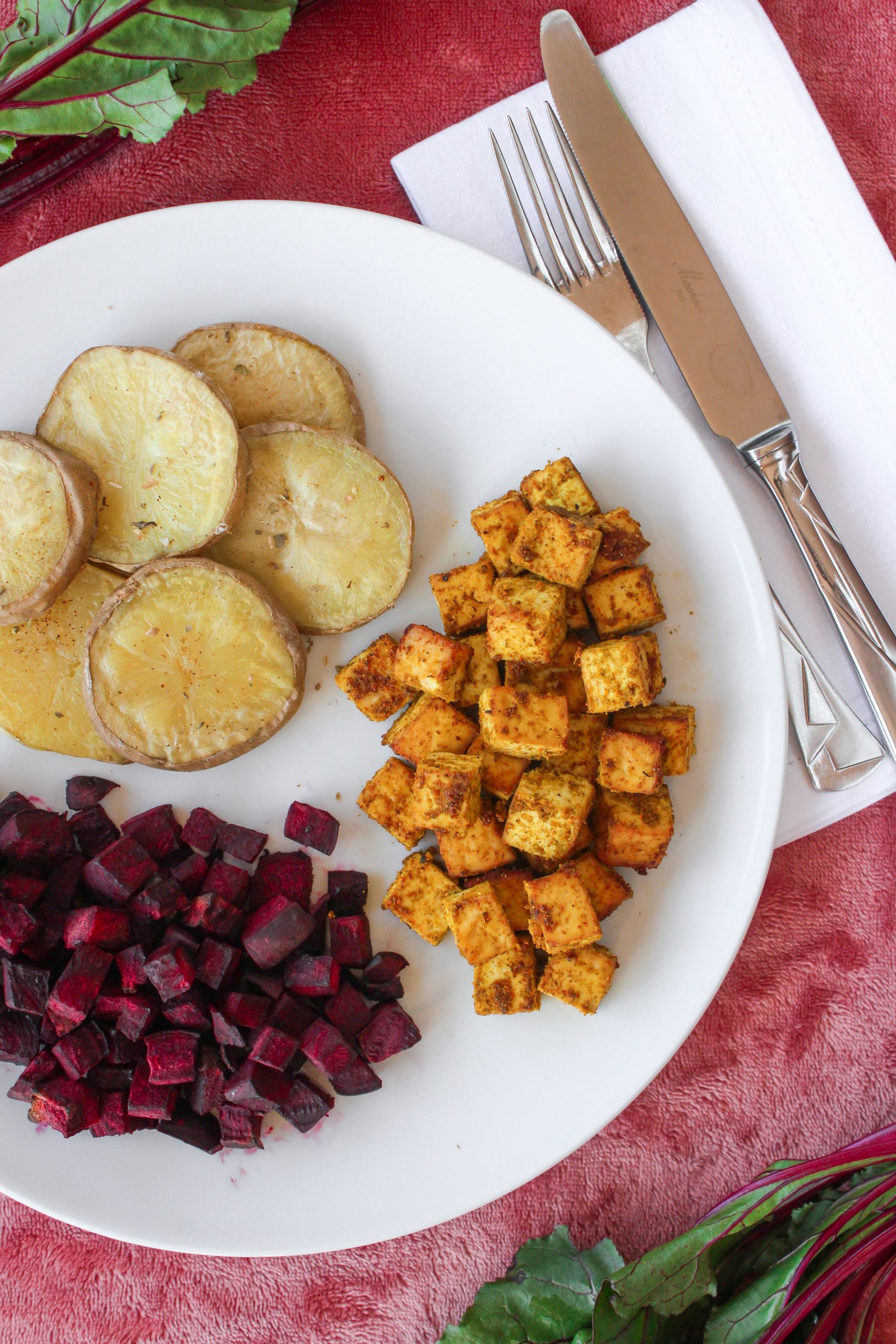 Cubinhos de tofu no forno com caril 3