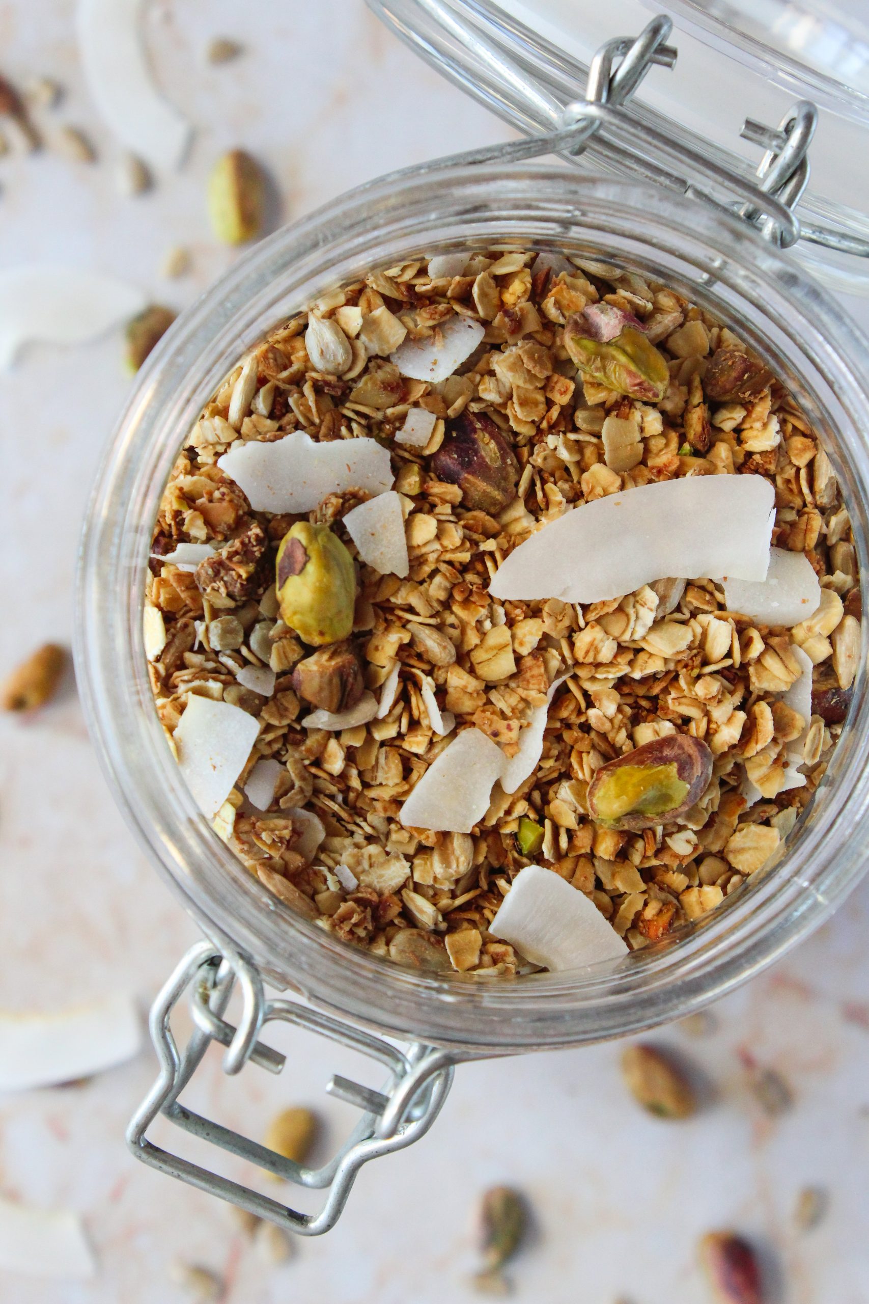 Granola de coco e pistáchio 4